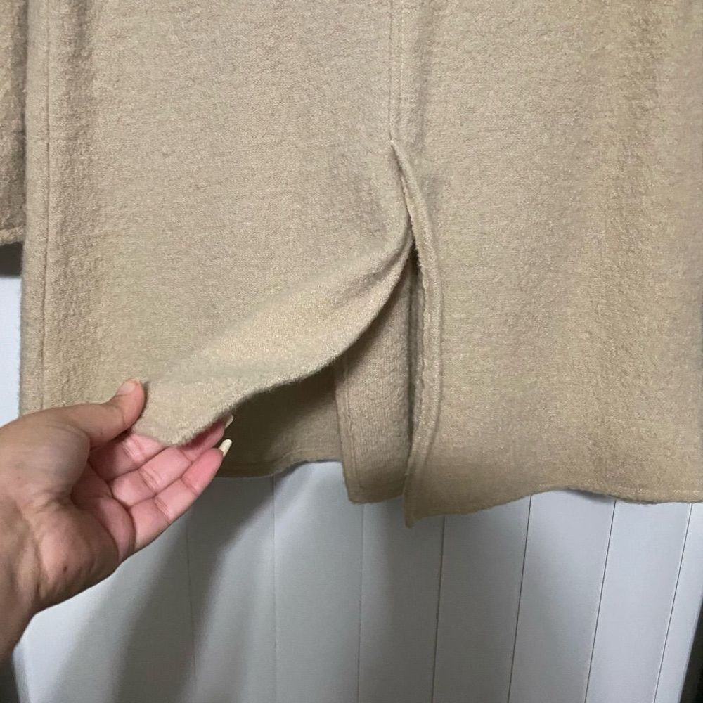 DKNY tan wool button coat - Picture 7 of 11